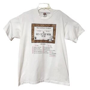 Vtg 1980’s Kid Of The Week T Shirt Large Single Stitch